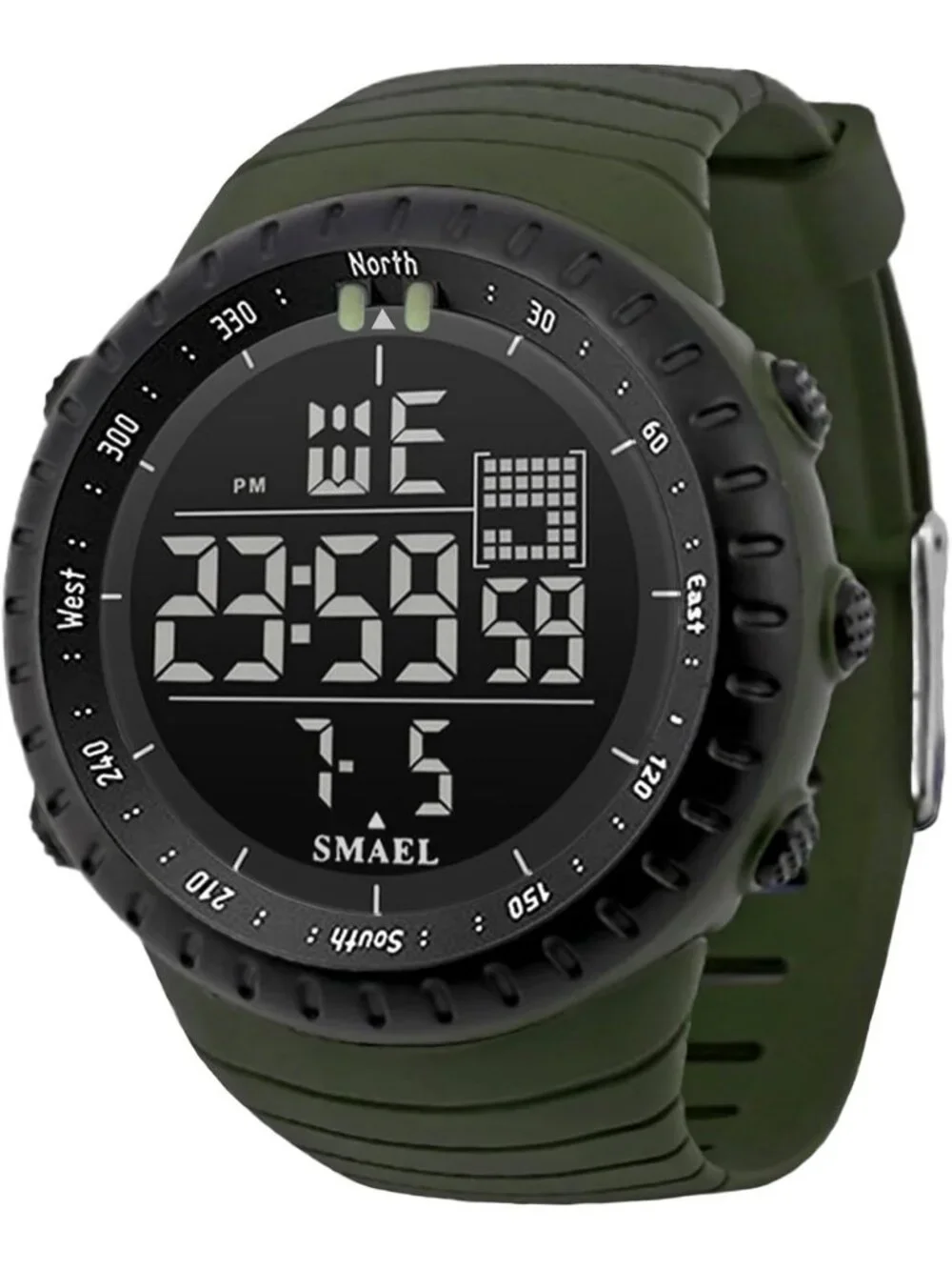 Men's Waterproof Digital Sports Watch - Military Chronograph with LED Light